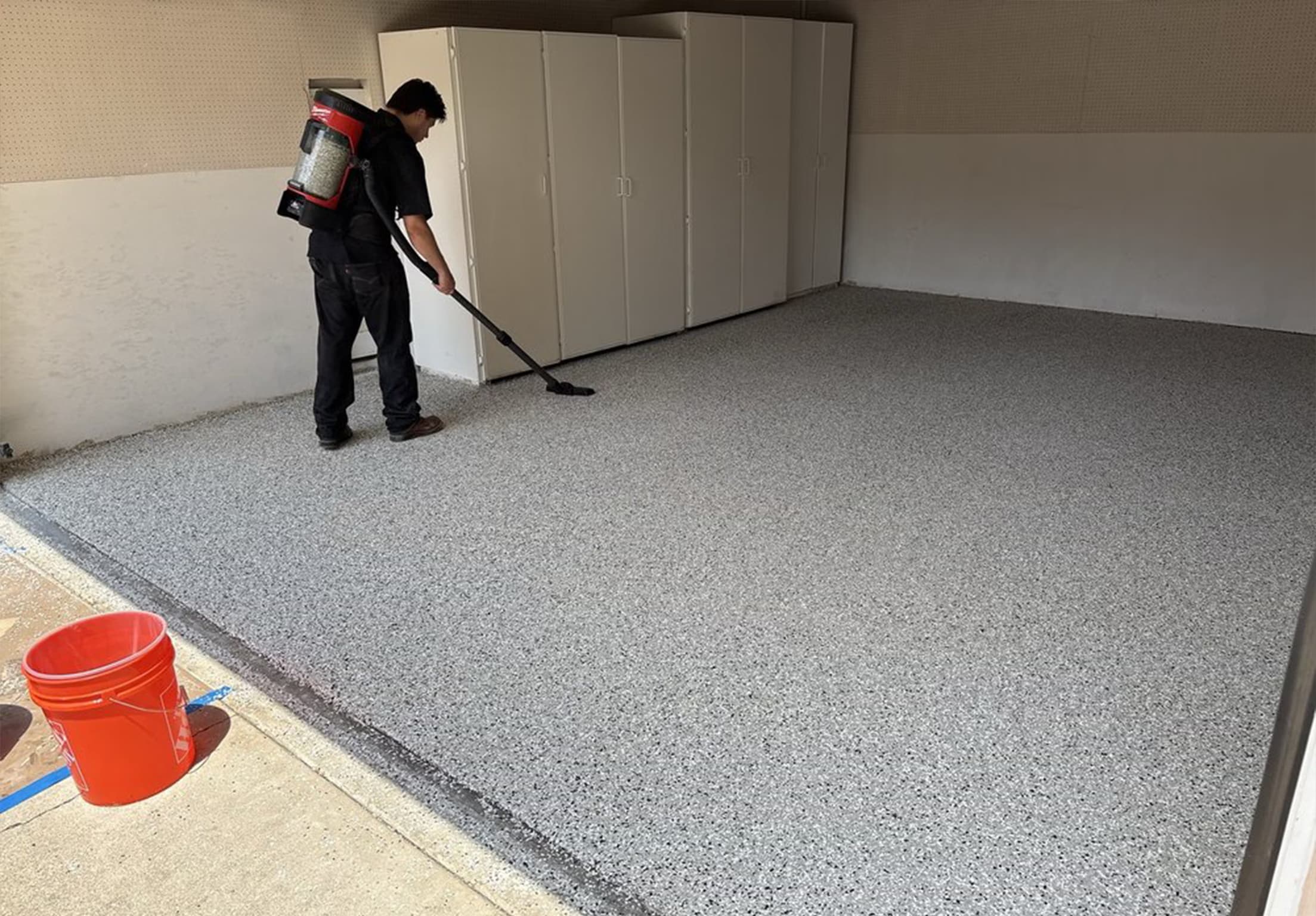 Professional garage floor coating application Florida